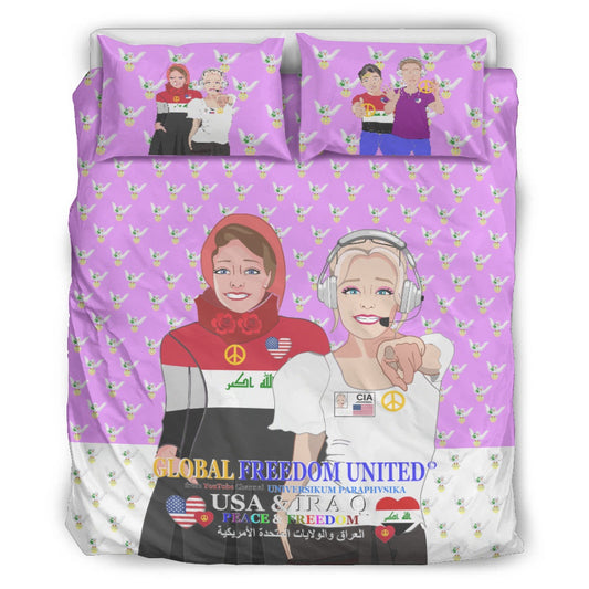 Bed Line GLOBAL FREEDOM UNITED© Women Iraq & USA Lilac