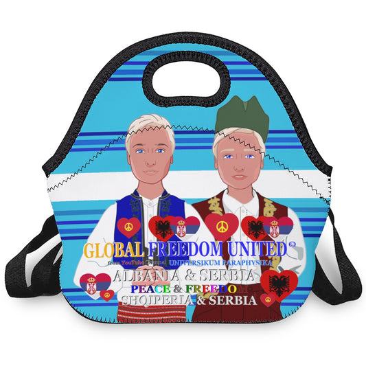 Meal Bag With Strap GLOBAL FREEDOM UNITED© Men Albania & Serbia Blue 1