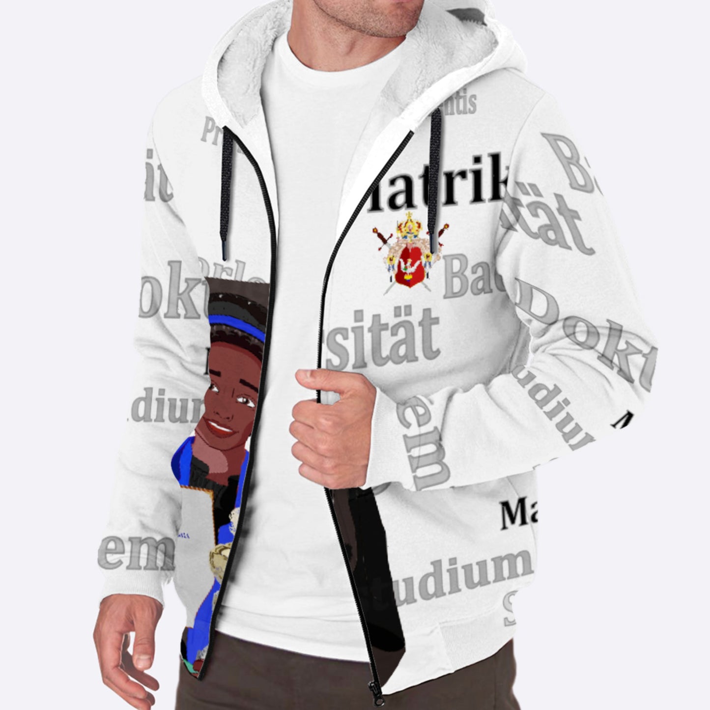 Plush Hoodie Global Freedom United Afro Student Boy Golden Place