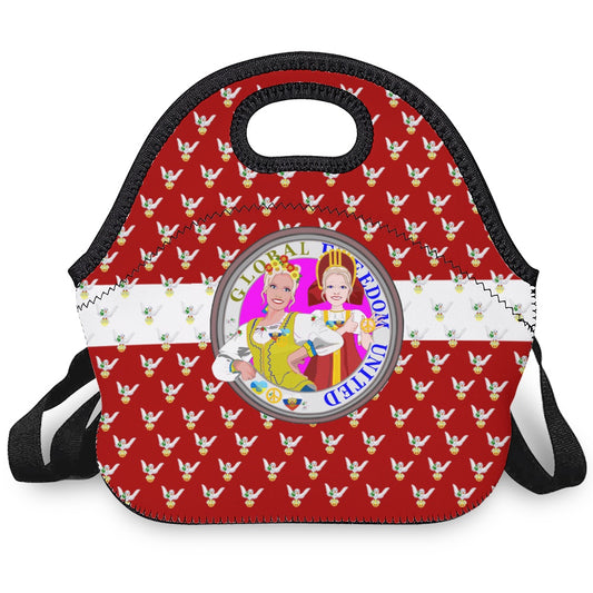 Meal Bag With Strap GLOBAL FREEDOM UNITED© Women Ukrain & Russia Red Dove Of Peace