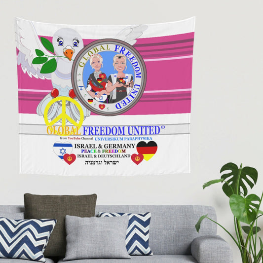 Tapestry GLOBAL FREEDOM UNITED© Women Israel & Germany Pink
