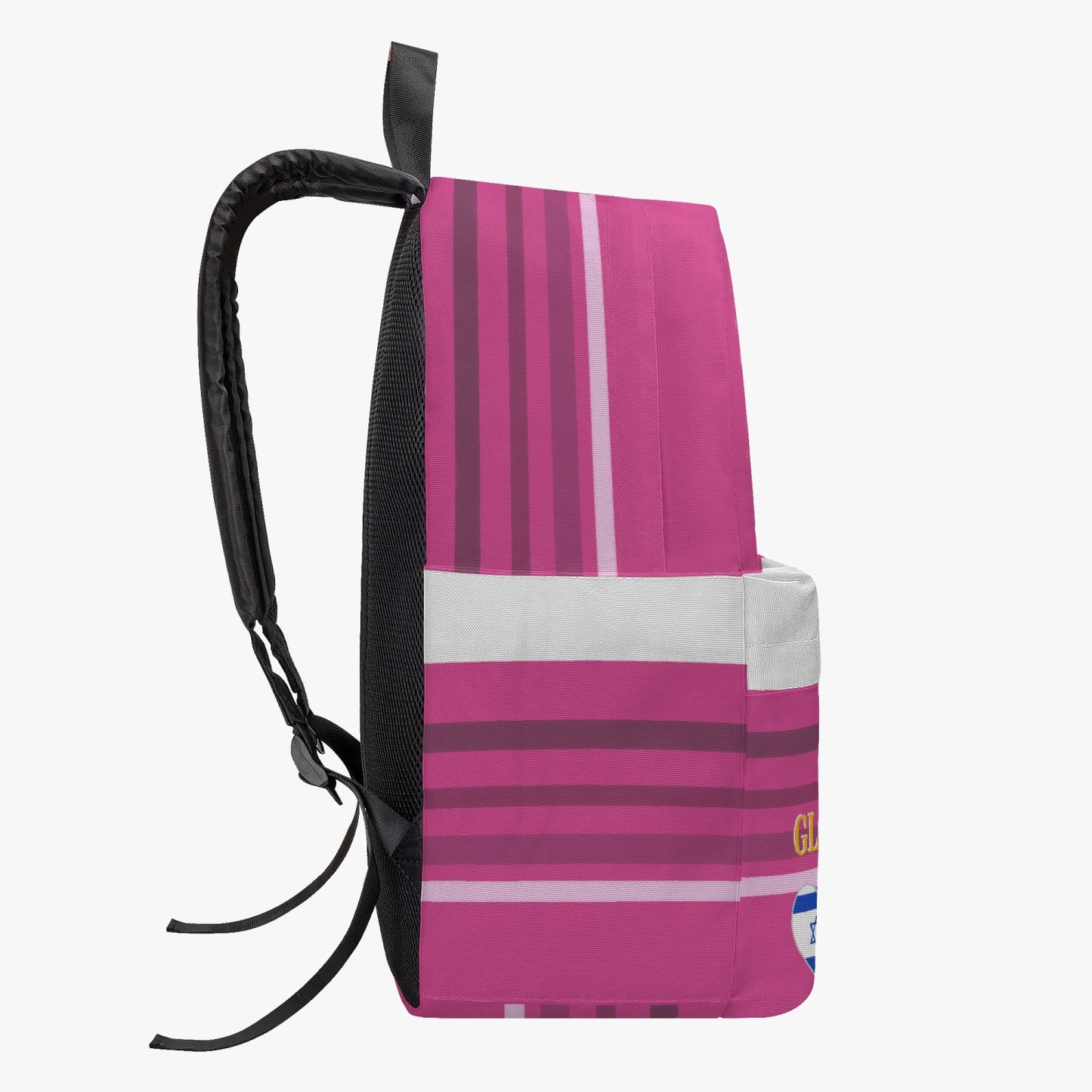 ALL OVER PRINT VANVAS BACKPACK GLOBAL FREEDOM UNITED© WOMEN ISRAEL & GERMANY PINK