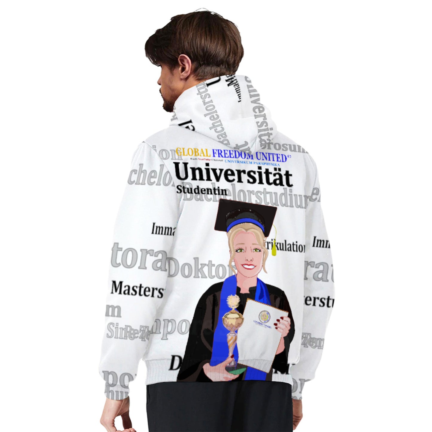 Plush Hoodie Global Freedom United Student Girl Cooper Place Blond Hair 4