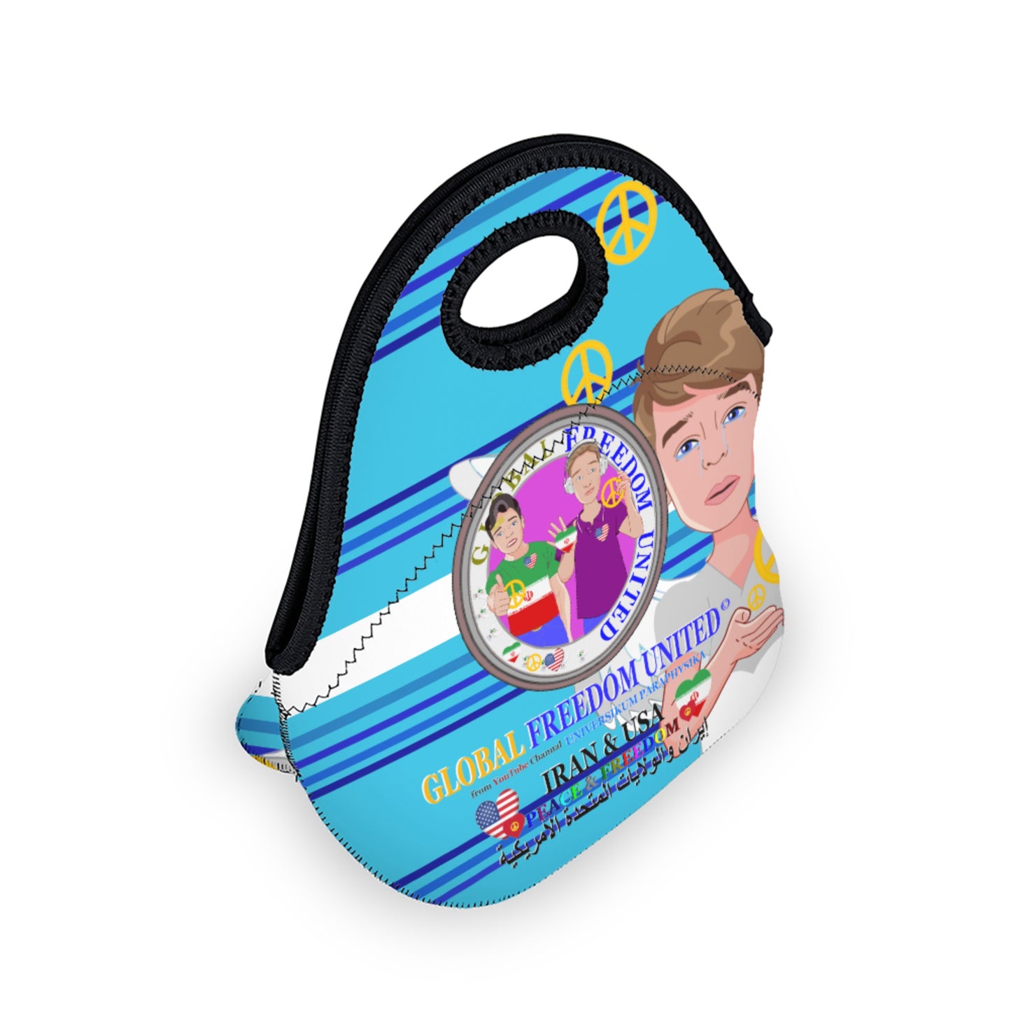 Meal Bag Global Freedom United Men Iran & Usa  Blue