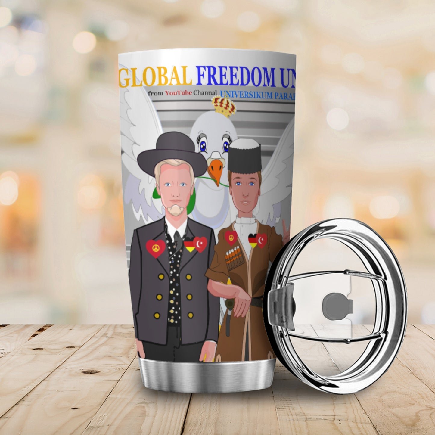 Tumbler Global Freedom United Men Turkey & Germany Grey