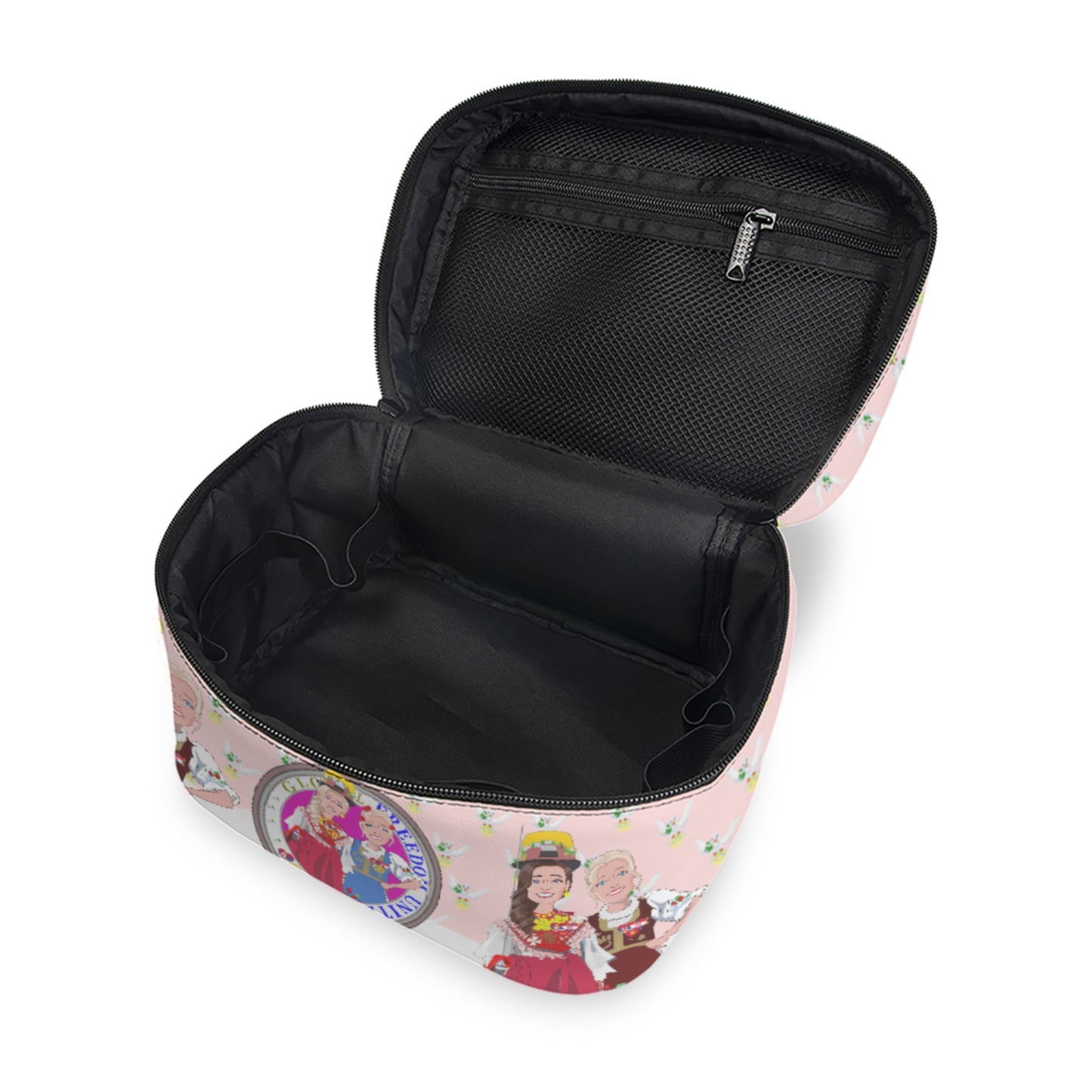 Cosmetic Bag GLOBAL FREEDOM UNITED© Women Croatia & Serbia Pink