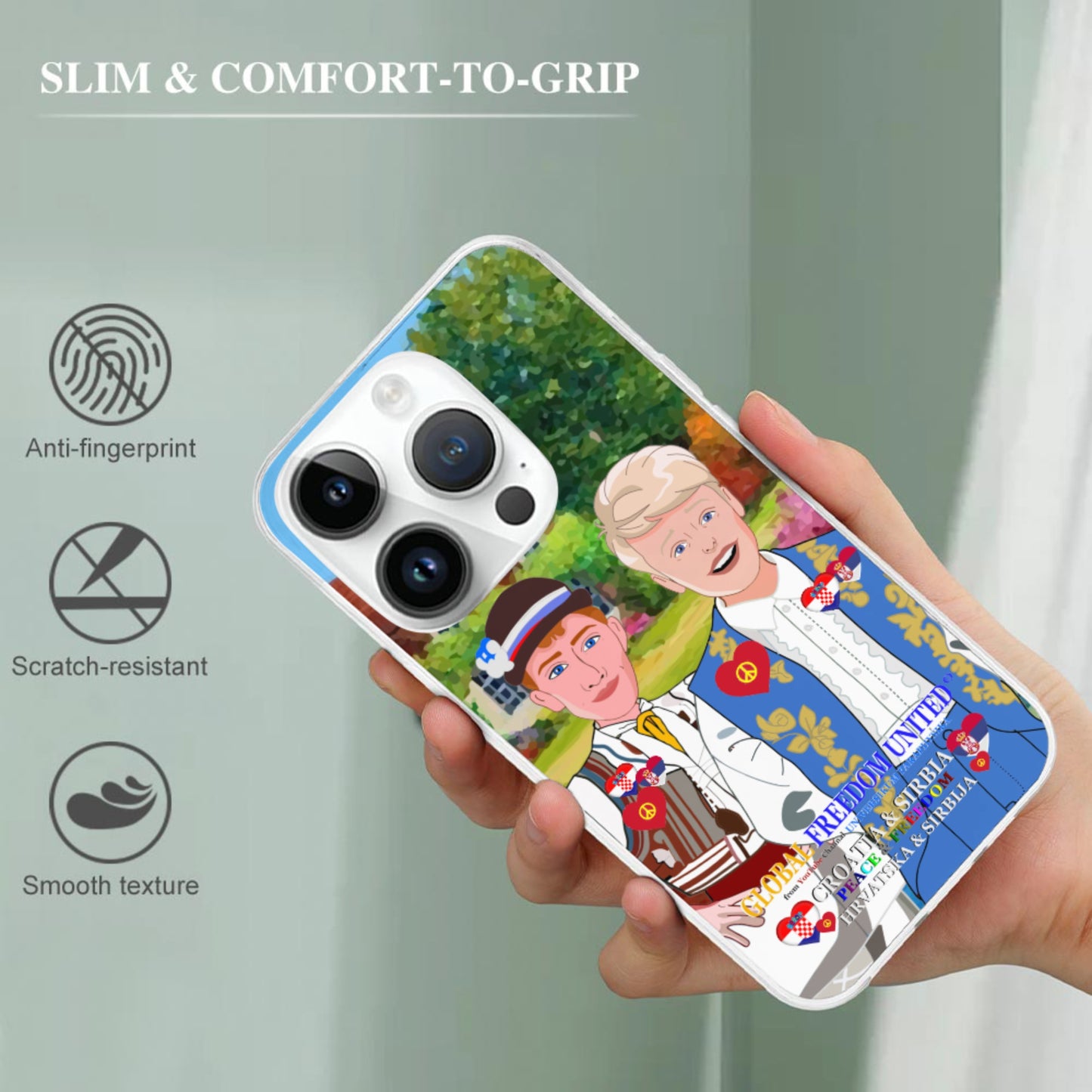 Mobile Phone Case GLOBAL FREEDOM UNITED© Men Croatia & Serbia