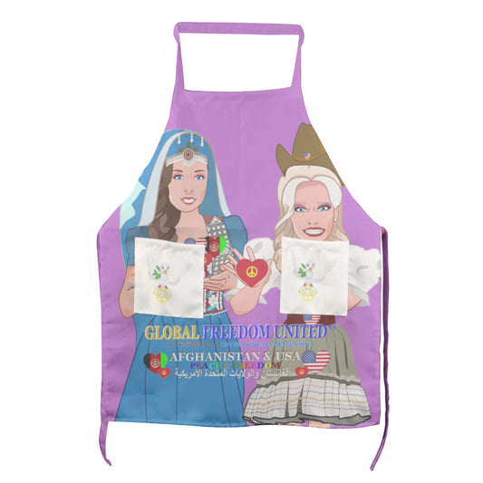 Apron GLOBAL FREEDOM UNITED© Women AFGHANISTAN & USA  Lilac