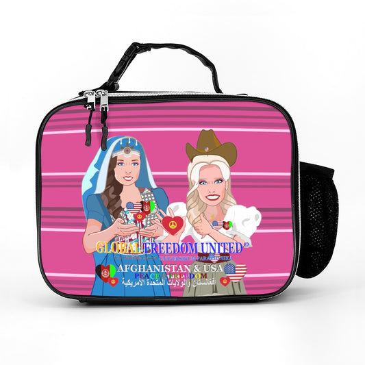 Leather Meal Back GLOBAL FREEDOM UNITED© Women AFGHANISTAN & USA  Pink