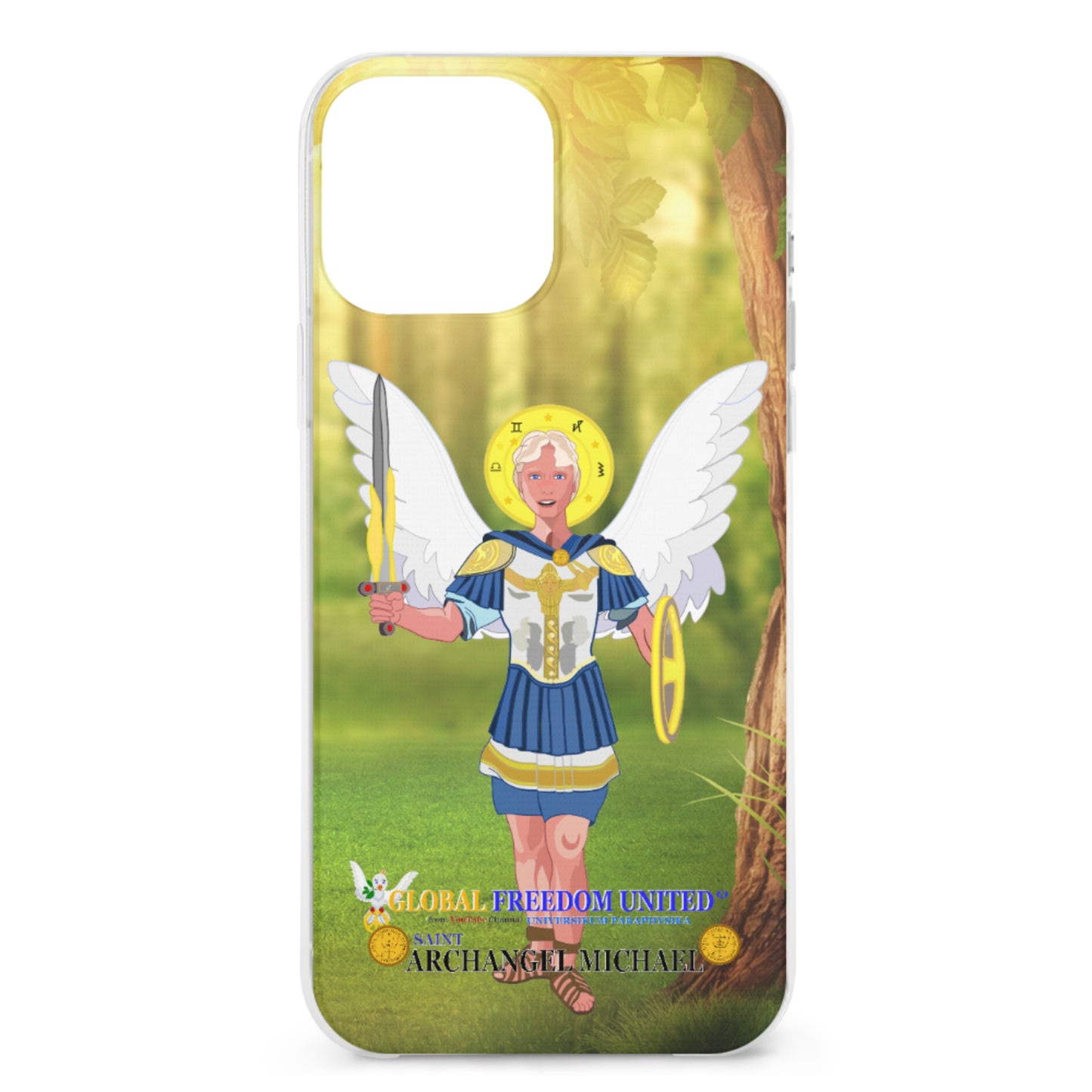 Phone Case Plush Hoodie GLOBAL FREEDOM UNITED© Archangel Michael English V1