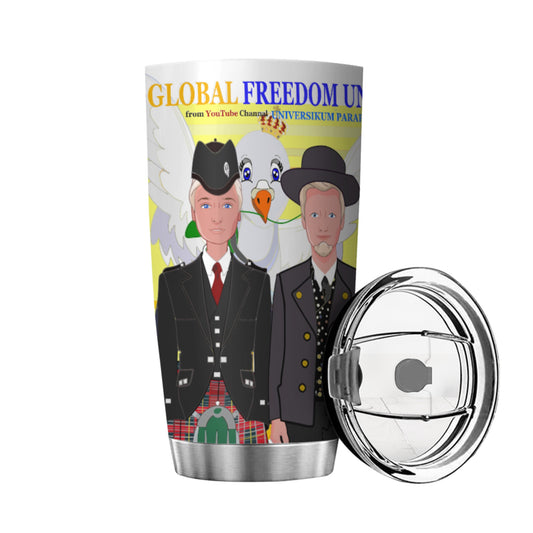 Tumbler Global Freedom United Men England & Germany Old Peace Yellow