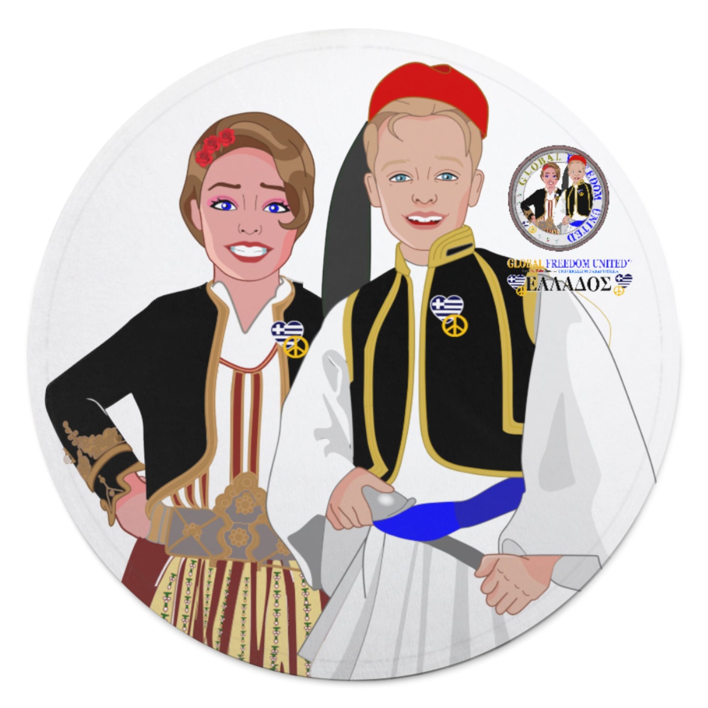Blankets For Kids GLOBAL FREEDOM UNITED© Couple Edition Greece