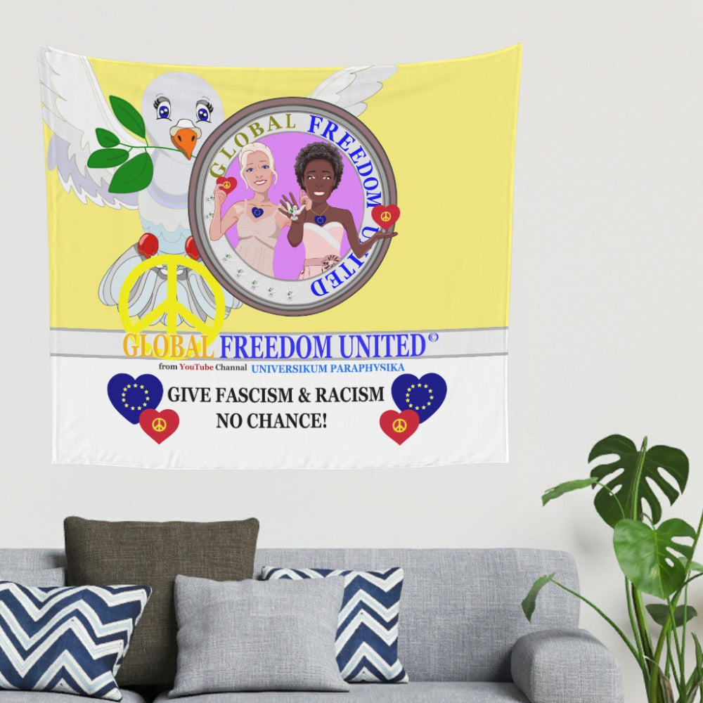 Tapestry GLOBAL FREEDOM UNITED© Women Anti Fascism & Racism EU Yellow