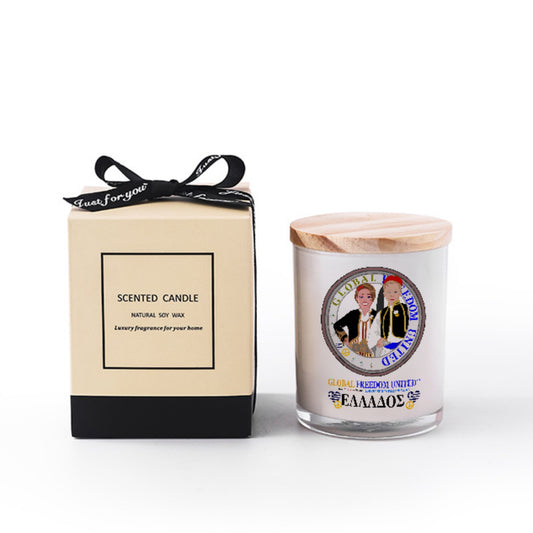 Scented Soy Candle GLOBAL FREEDOM UNITED© Couple Edition Greece