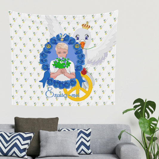 Tapestry GLOBAL FREEDOM UNITED© Un Garcon dit désoié Excusez-moi