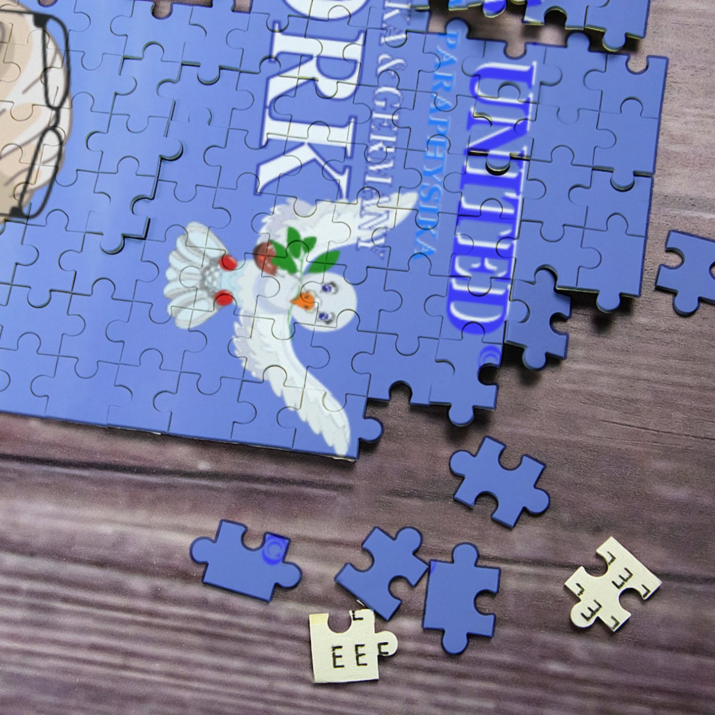 Paper Puzzle Global Freedom United USA & Germany Old Peace Version 1