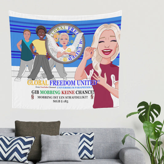 Tapestry Global Freedom United Gib Mobbing Keine Chance Dunkel Blau