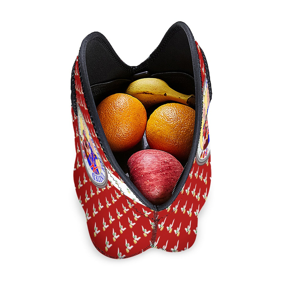 Meal Back GLOBAL FREEDOM UNITED© Women England & Germany Dove Of Peace Red