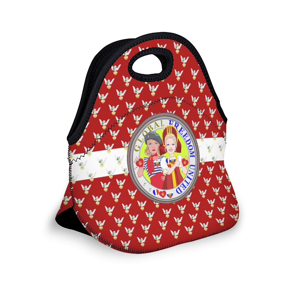 Meal Back GLOBAL FREEDOM UNITED© Women Russia & French Dove Of Peace Red