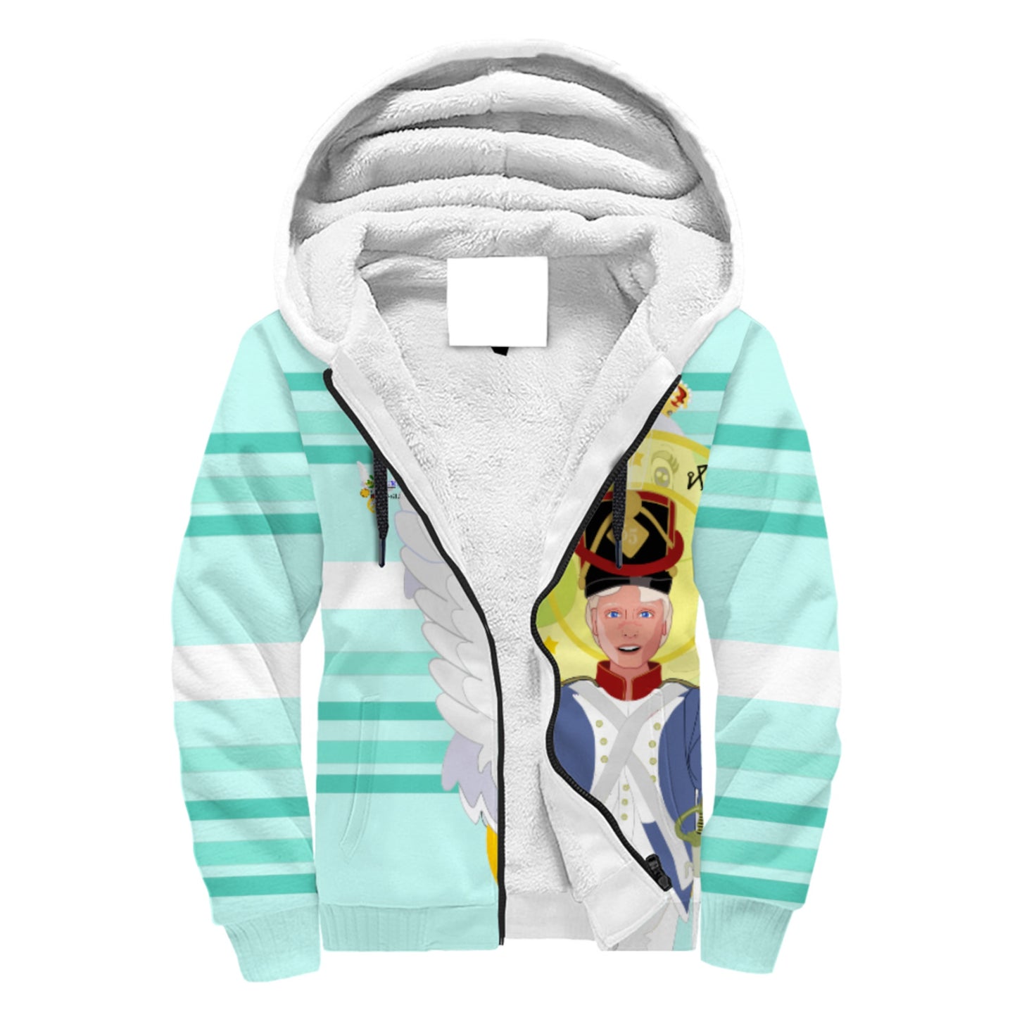 Plush Hoodie Global Freedom United Erzengel Michael Light Green