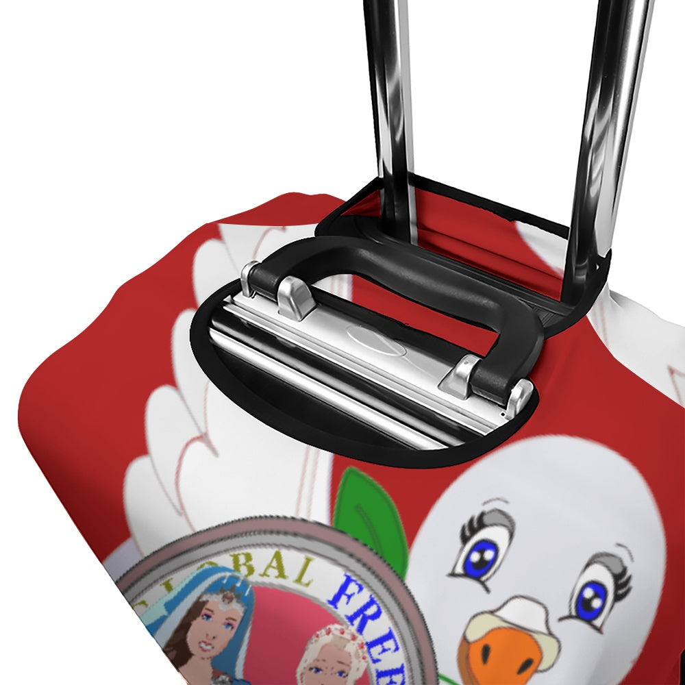 Luggage Cover GLOBAL FREEDOM UNITED© Women AFGHANISTAN & GERMANY Red