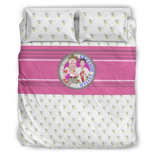 Bed Line GLOBAL FREEDOM UNITED© Men China & USA Circle Pink