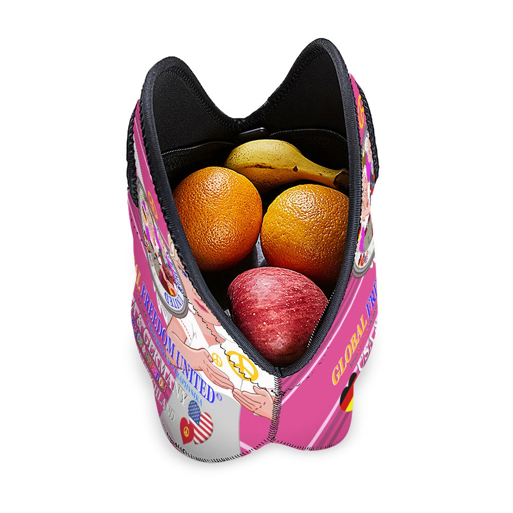 Meal Bag Global Freedom United Women Usa & Germany Old Peace Pink 2