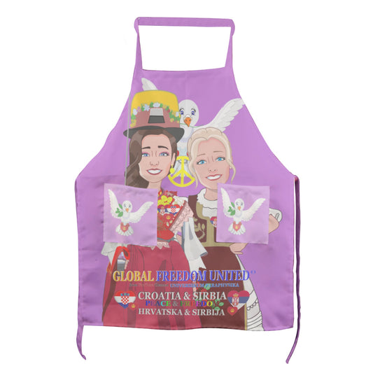 Apron GLOBAL FREEDOM UNITED© Women Croatia & Serbia Lilac