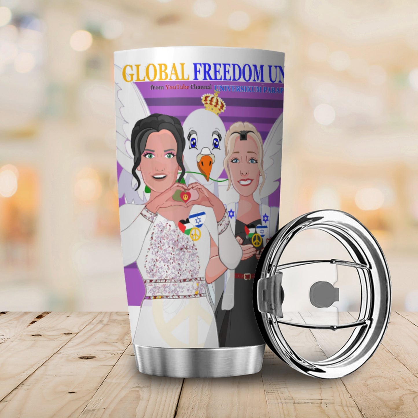 Tumbler Global Freedom United Women Palestina & Israel Lilac