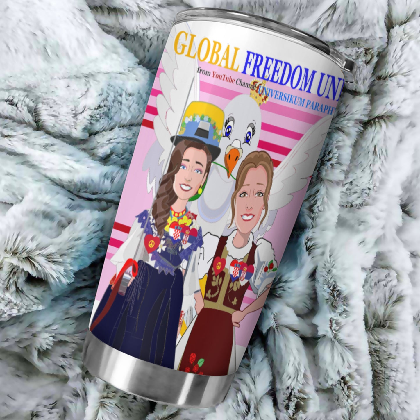 Tumbler Global Freedom United Women Croatia & Serbia Pink2