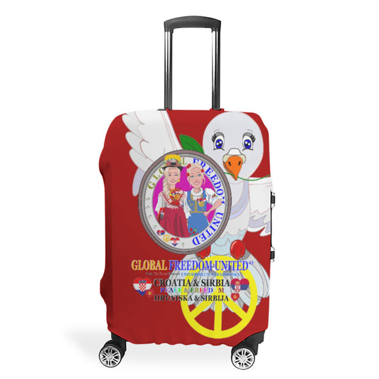 Lugguage Cover Global Freedom United Women Croatia & Serbia Old Peace Red