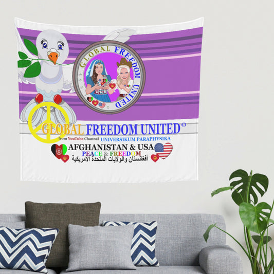 Tapestry GLOBAL FREEDOM UNITED© Women AFGHANISTAN & USA Lilac