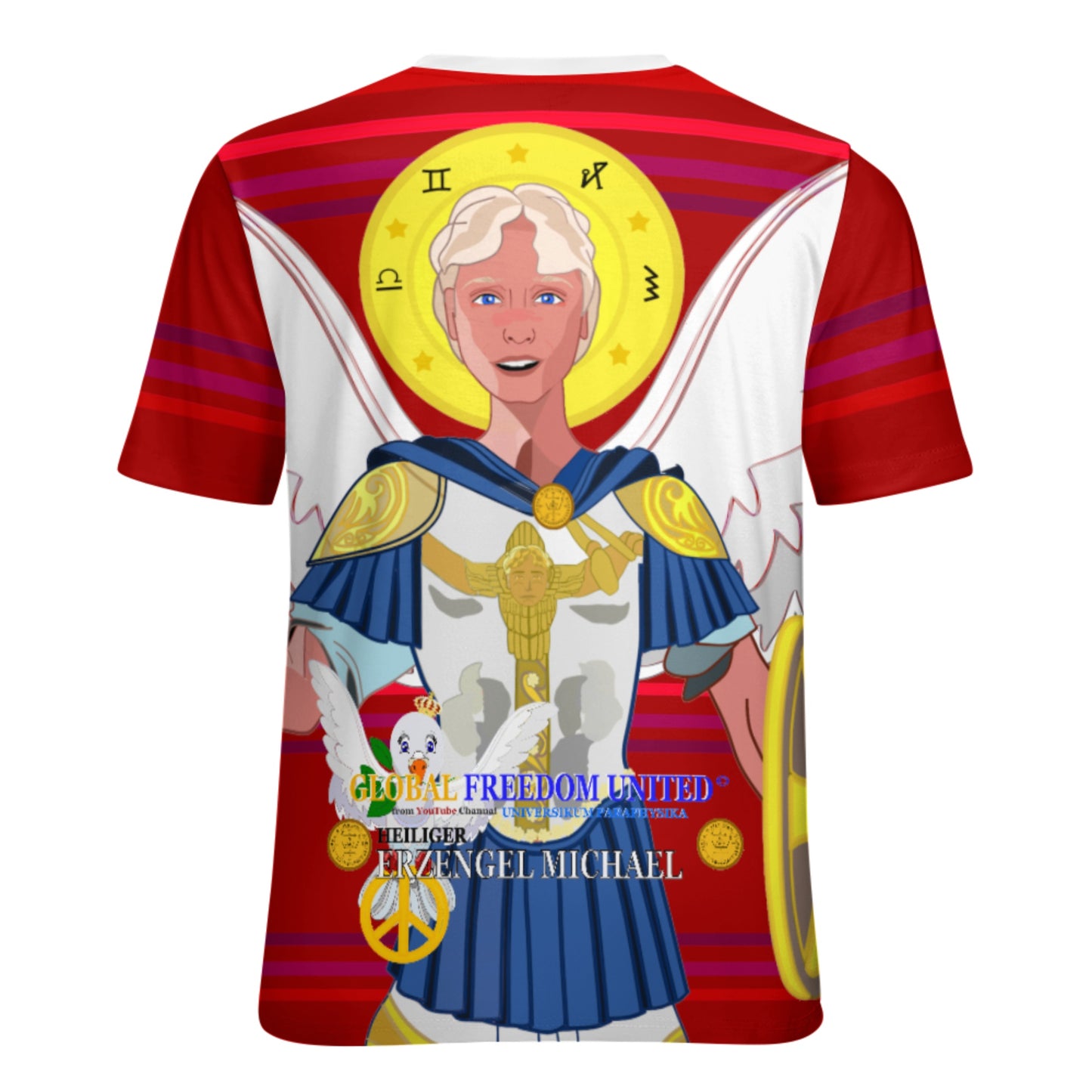 Women´s T-shirt 2 Global Freedom United Archangel Michael Red