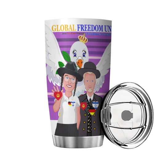 Tumbler GLOBAL FREEDOM UNITED© Men Israel & Germany Lilac