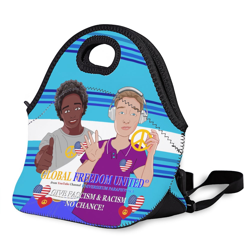 Meal Bag With Strap GLOBAL FREEDOM UNITED© Men Anti Fascism & Racism USA 1