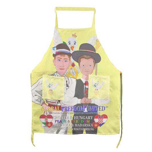 Apron GLOBAL FREEDOM UNITED© Men Croatia & Hungary Yellow