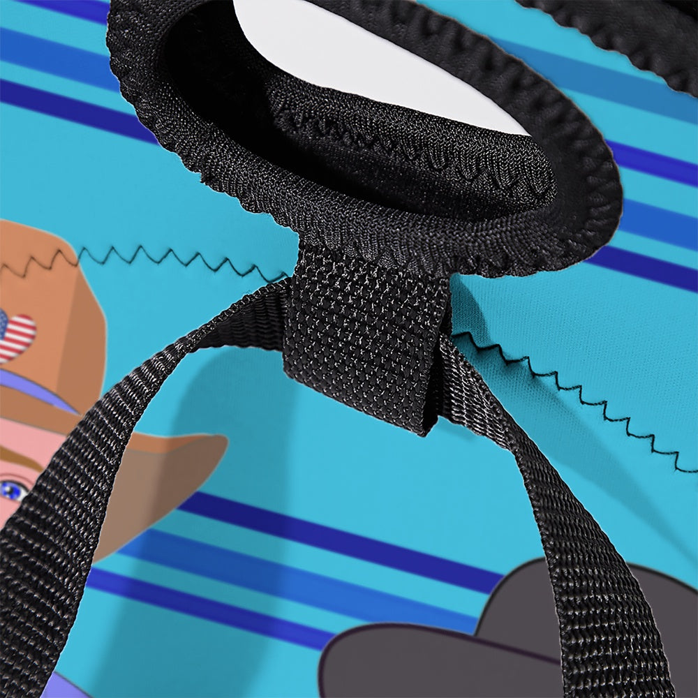 Meal Bag With Strap Global Freedom United Men Usa & Germany Old Peace Blue