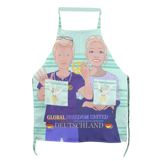 Apron GLOBAL FREEDOM UNITED© Couple Edition Germany V2 Light Green
