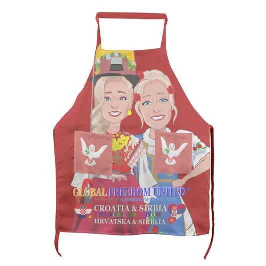 Apron GLOBAL FREEDOM UNITED© Women Croatia & Serbia V2 Red