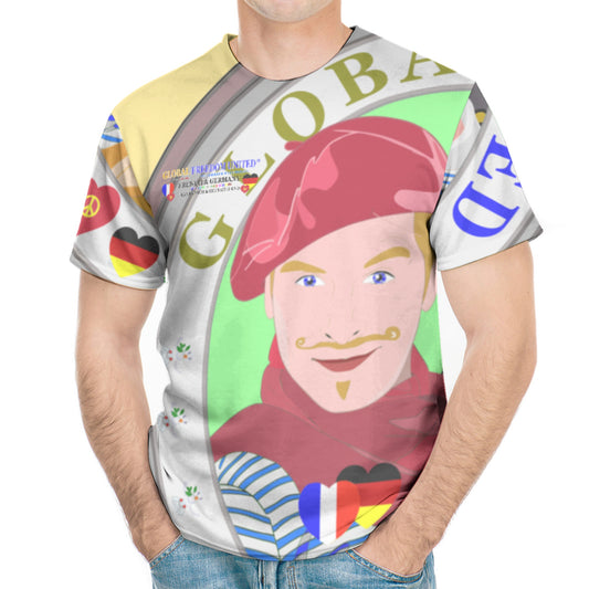Men´s T-shirt GLOBAL FREEDOM UNITED© Men French & Germany V2 Yellow