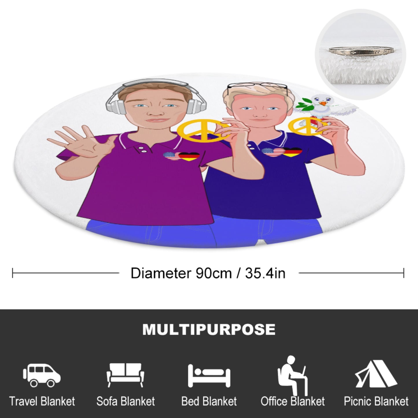 Blankets For Kits Global Freedom United Boys Usa & Germany Old Peace