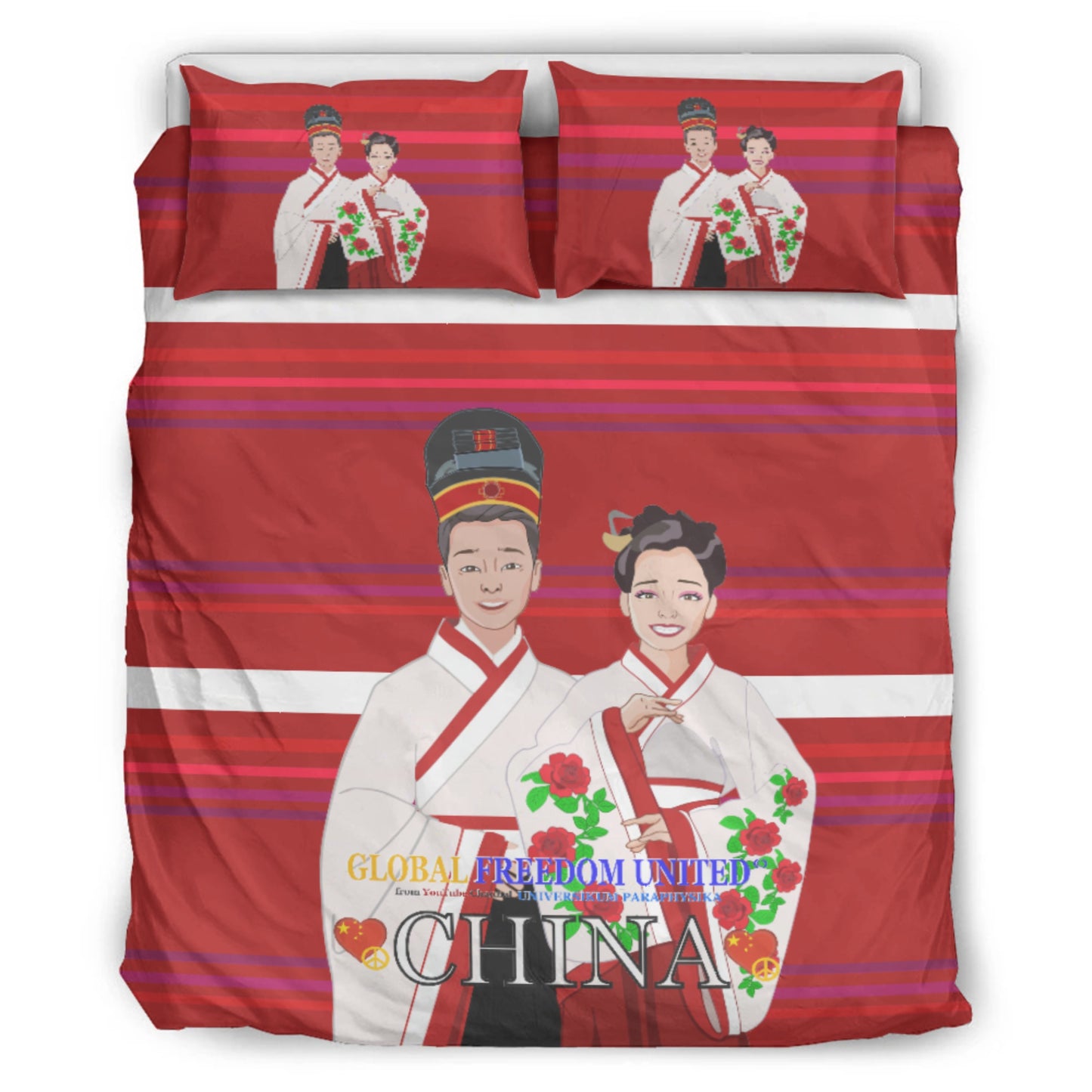 Bed Line GLOBAL FREEDOM UNITED© Couple China Red