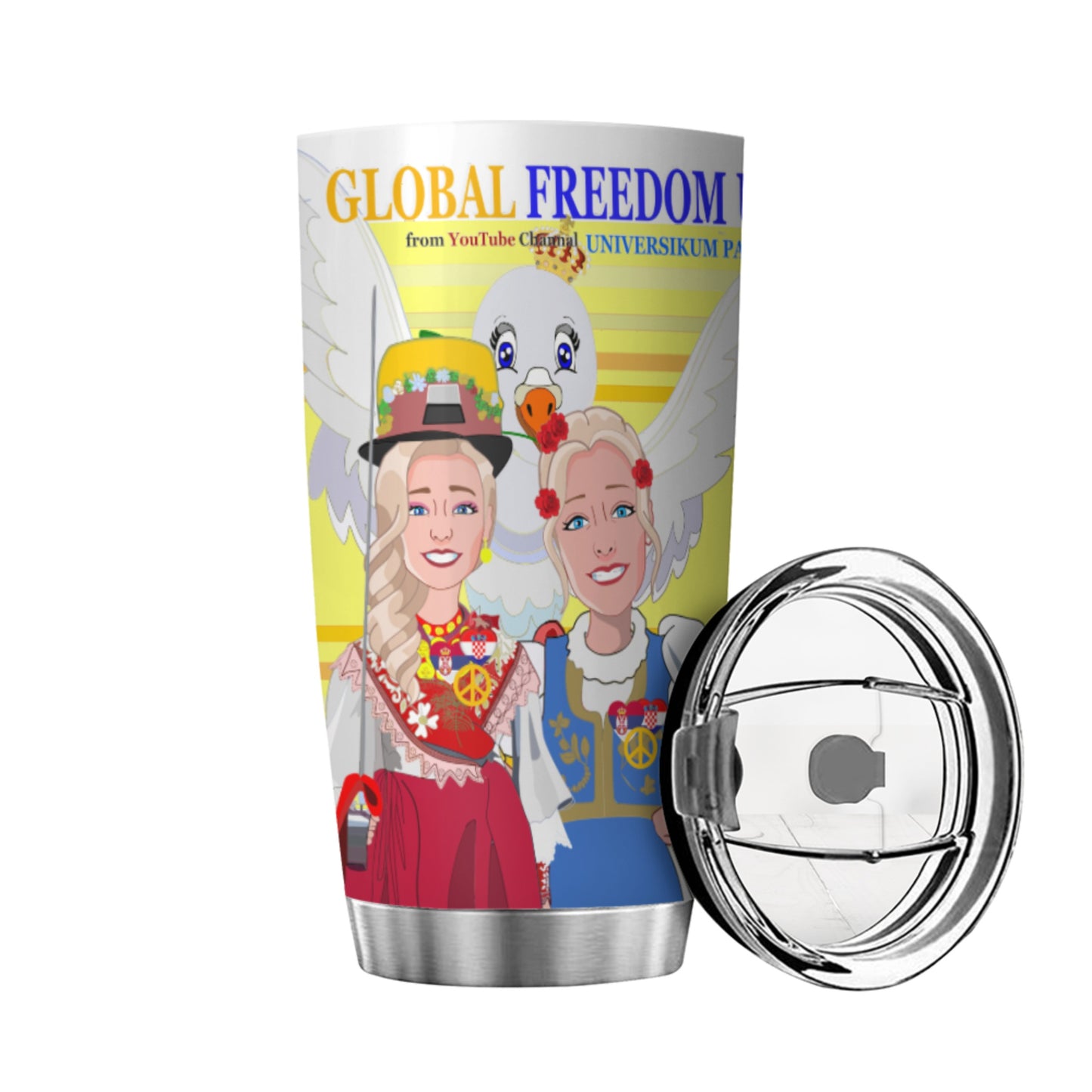 Tumbler Global Freedom United Women Croatia & Serbia Yellow