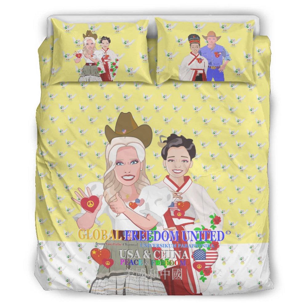 Bed Line GLOBAL FREEDOM UNITED© Women China & USA Yellow