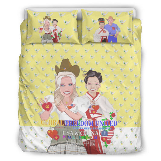 Bed Line GLOBAL FREEDOM UNITED© Women China & USA Yellow