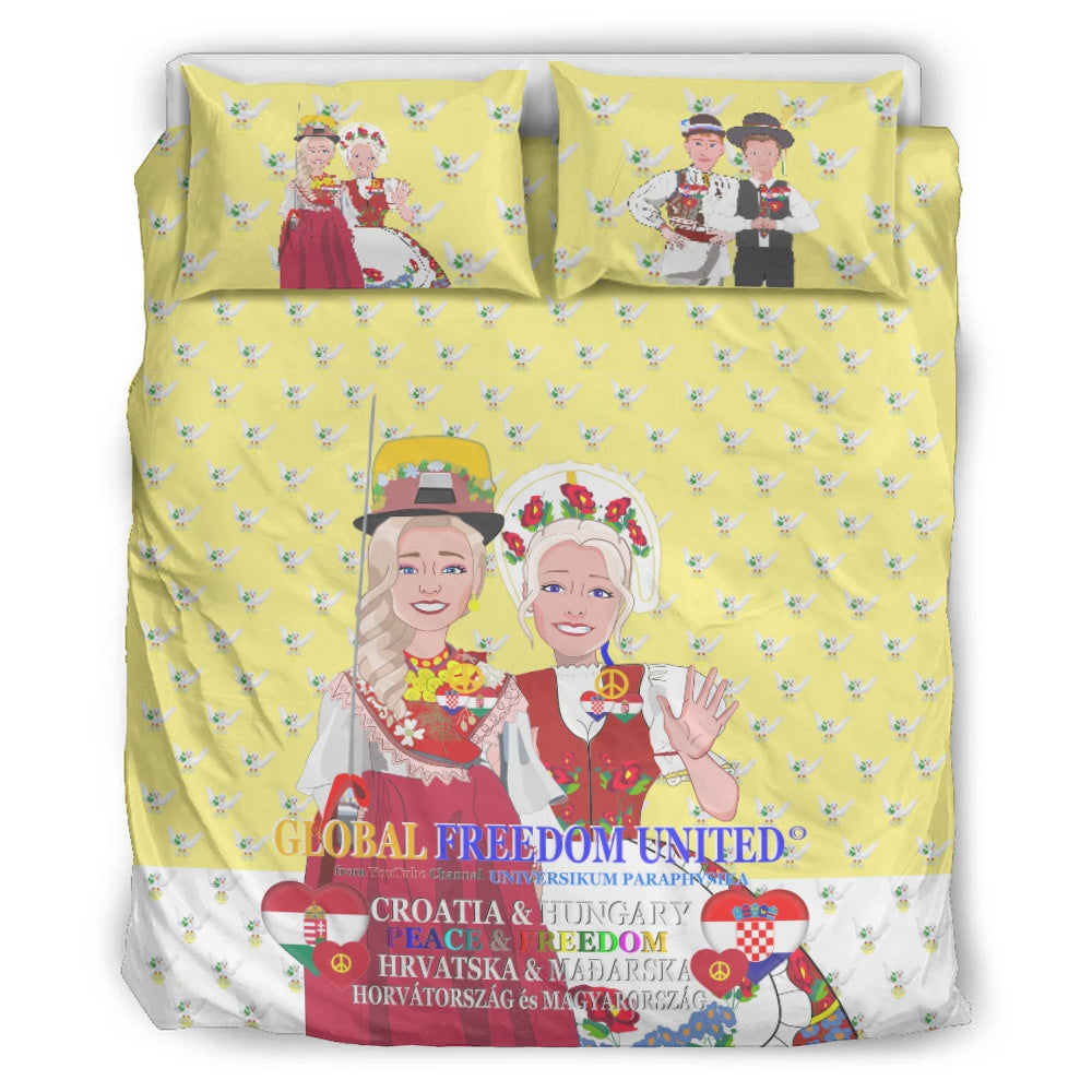 Bed Line GLOBAL FREEDOM UNITED© Girls Croatia & Hungary Yellow Blondie