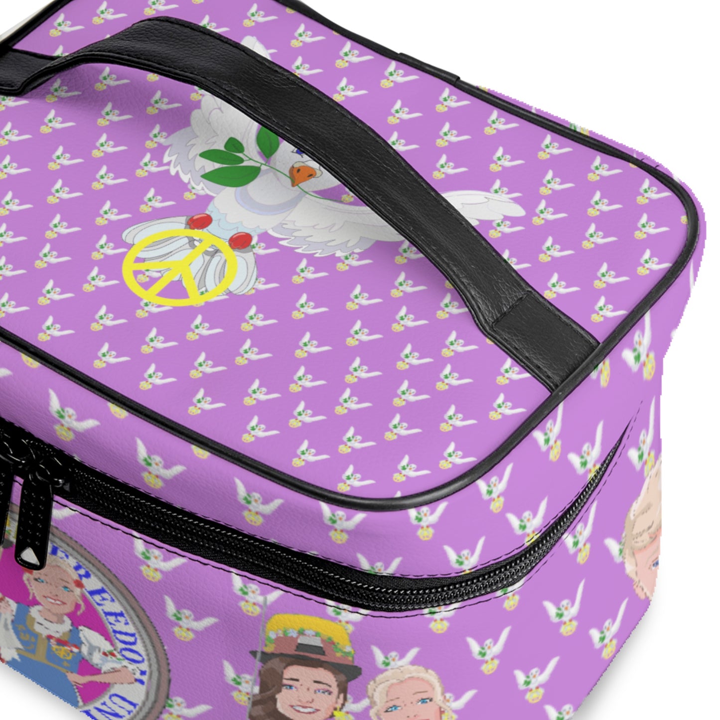 Cosmetic Bag GLOBAL FREEDOM UNITED© Women Croatia & Serbia Lilac