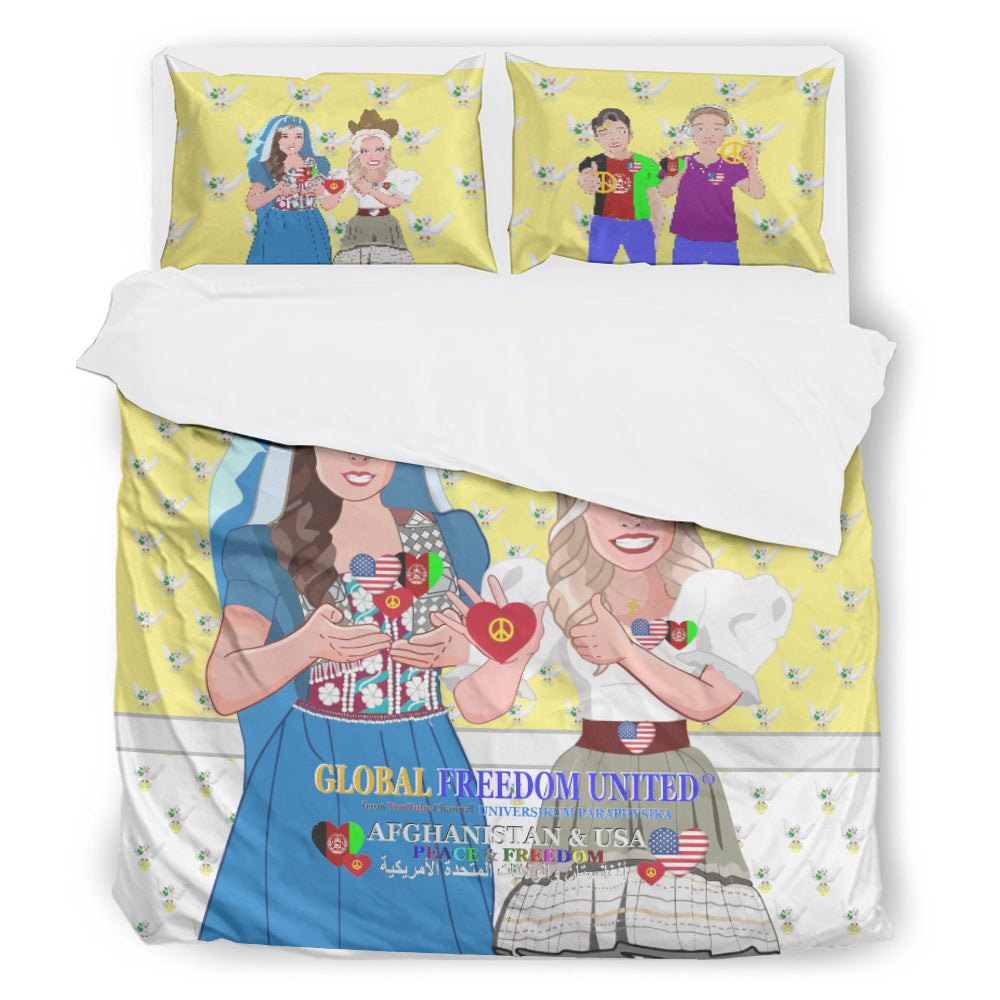Bed Line GLOBAL FREEDOM UNITED© Women AFGHANISTAN & USA Yellow