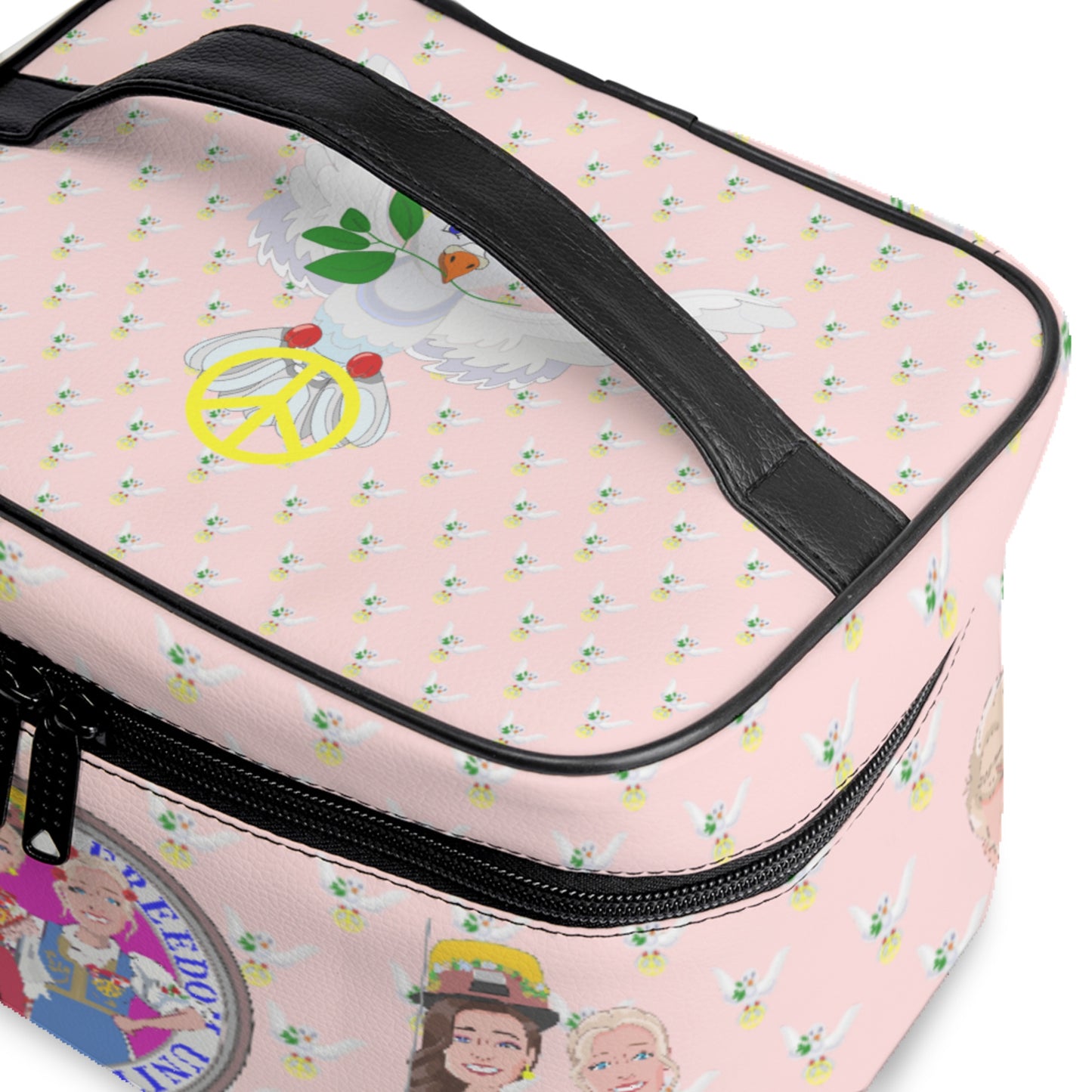 Cosmetic Bag GLOBAL FREEDOM UNITED© Women Croatia & Serbia Pink