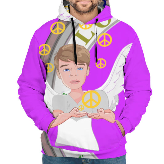 Hoodie Global Freedom United Men Angel Of Peace Old Peace Lilac